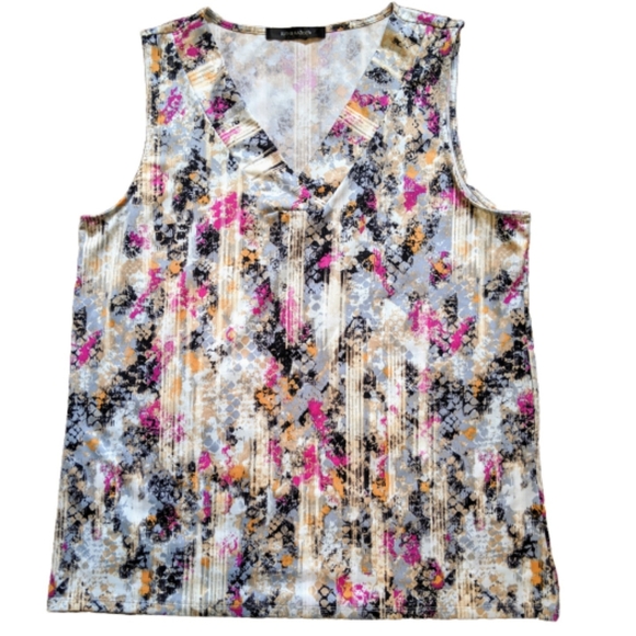 89th & Madison Tops - 89th & Madison Abstract Sleeveless Blouse
